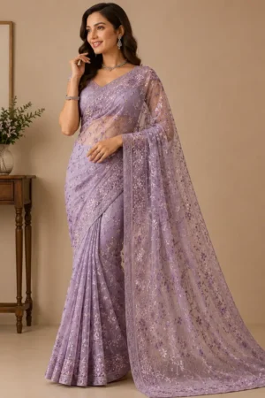 Lavender Bloom Saree