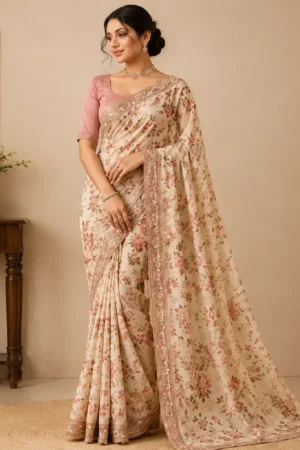 Rose Blossom Saree