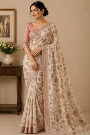 Rose Blossom Saree